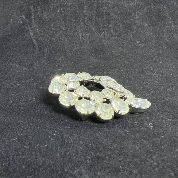 Vintage Weiss Silver Tone Clear Rhinestone Brooch Signed (3185) - Picture 3 of 4
